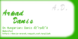 arpad danis business card